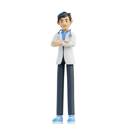 Médico Masculino  3D Illustration