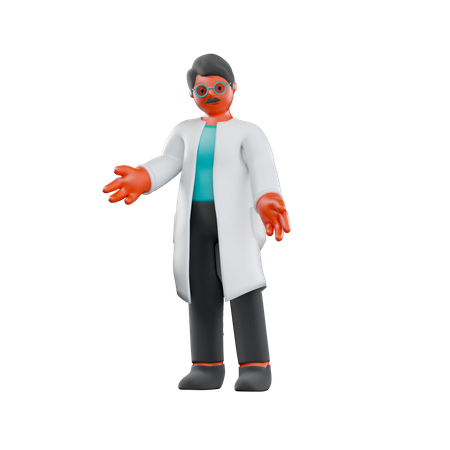 Médico Masculino  3D Illustration