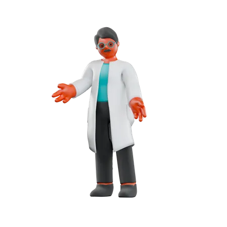 Médico Masculino  3D Illustration