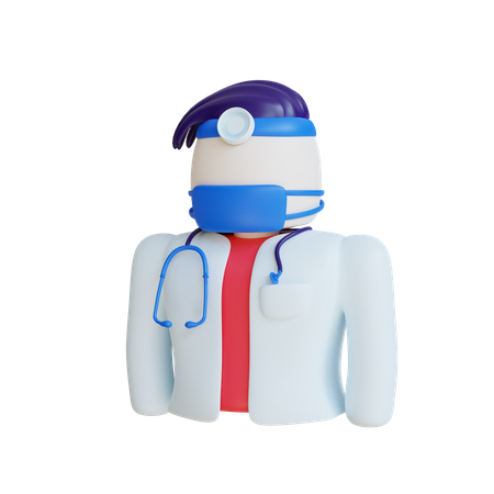 Médico Masculino  3D Illustration