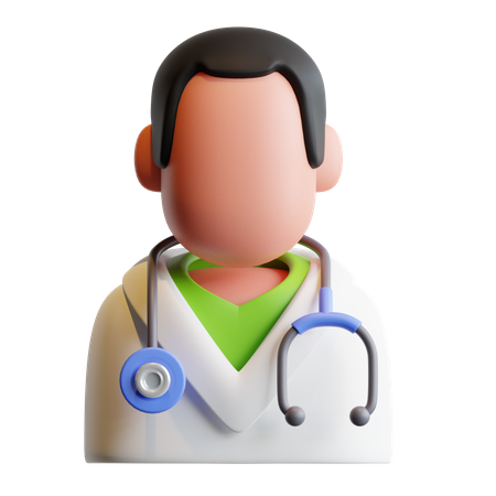 Médico Masculino  3D Illustration
