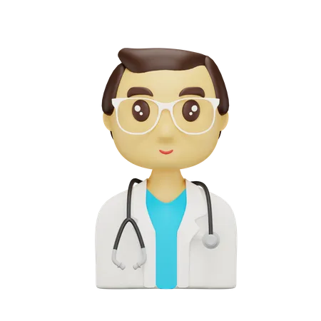 Médico Masculino  3D Icon