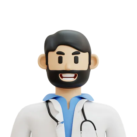 Médico Masculino  3D Icon
