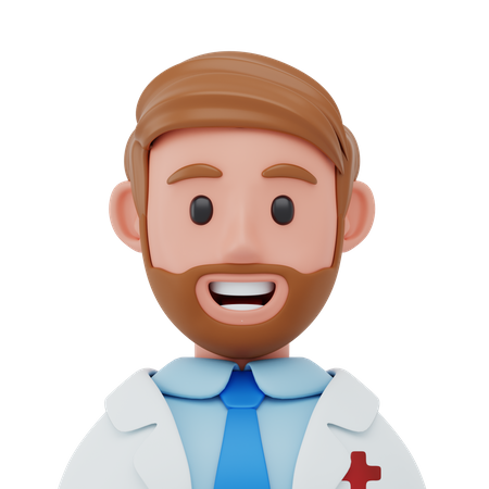 Médico Masculino  3D Icon