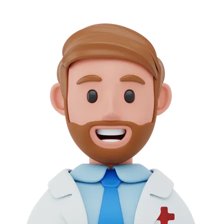 Médico Masculino  3D Icon