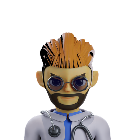 Médico masculino descolado  3D Icon