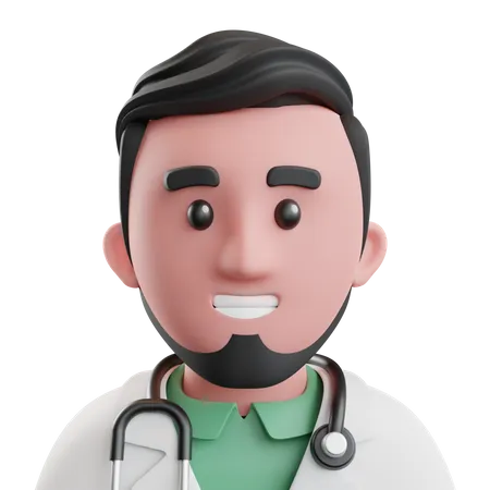 Médico Masculino  3D Illustration