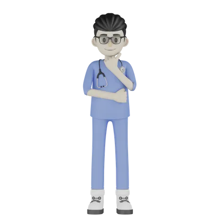 Personagem Medico Com Varias Poses 3D Illustration