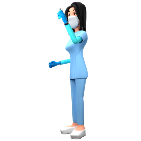 Médico verifica amostra de sangue  3D Icon