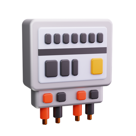 Medidor de electricidad  3D Icon