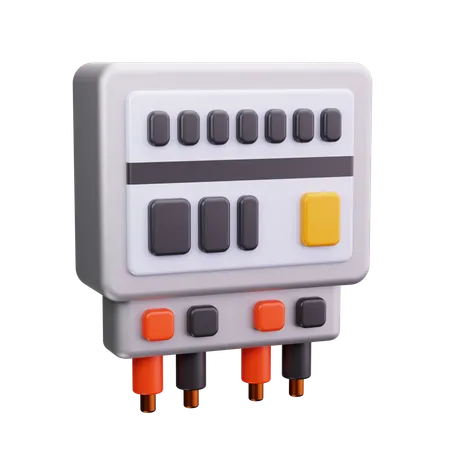 Medidor de electricidad  3D Icon