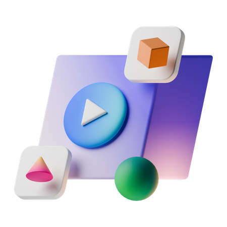 Medien  3D Icon