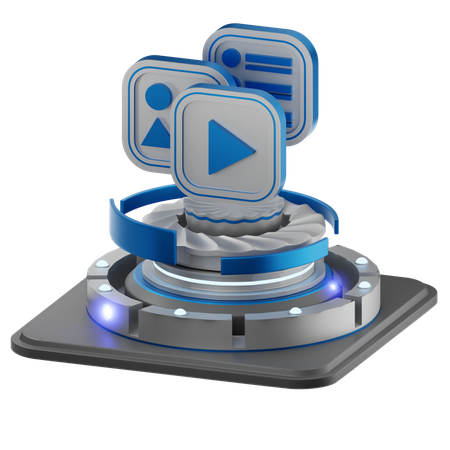 Medien  3D Icon