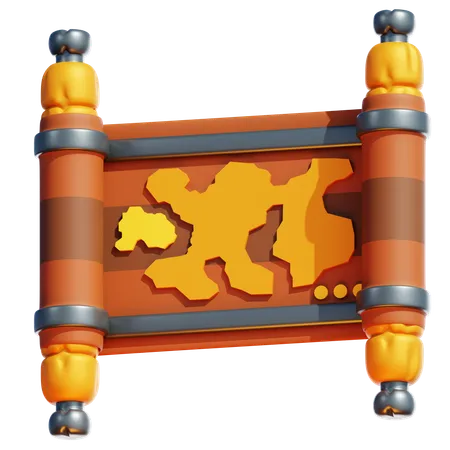 MEDIEVAL ANCIENT MAP  3D Icon
