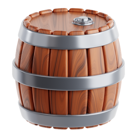 Medieval Barrel  3D Icon
