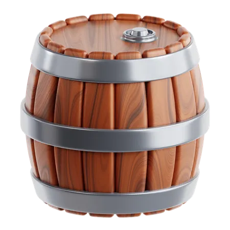 Medieval Barrel  3D Icon