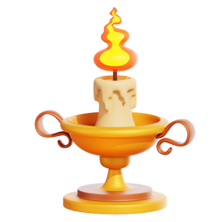 MEDIEVAL CANDLE HOLDER  3D Icon