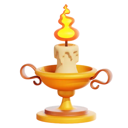 MEDIEVAL CANDLE HOLDER  3D Icon