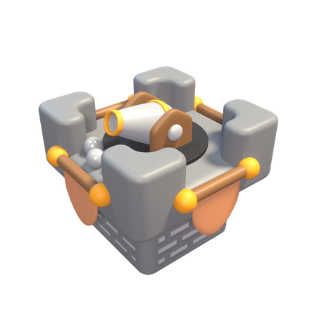 Medieval Cannon  3D Icon