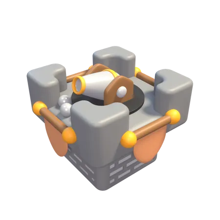 Medieval Cannon  3D Icon