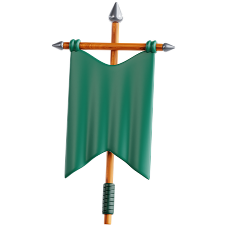 Medieval Flag  3D Icon