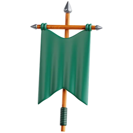 Medieval Flag  3D Icon