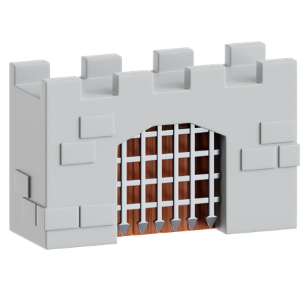 Medieval Gate  3D Icon