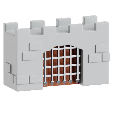 Medieval Gate  3D Icon