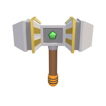 Medieval Hammer  3D Icon