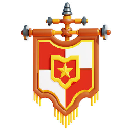MEDIEVAL HOUSE BANNER  3D Icon