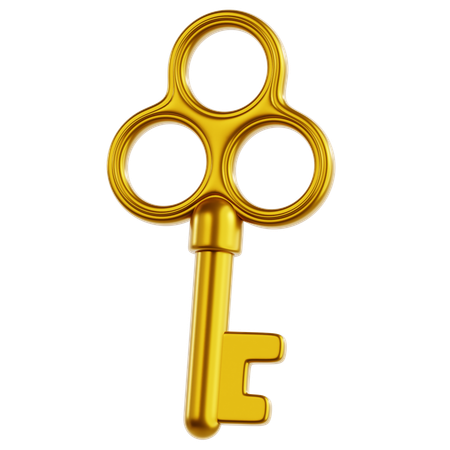 Medieval Key  3D Icon