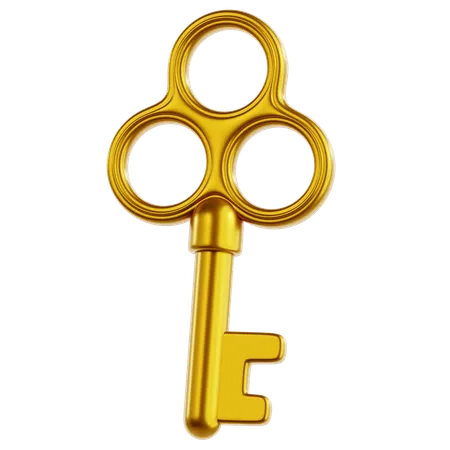 Medieval Key  3D Icon