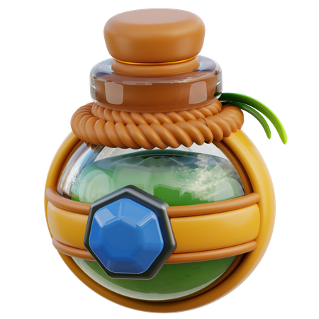 Medieval Magic Potion  3D Icon