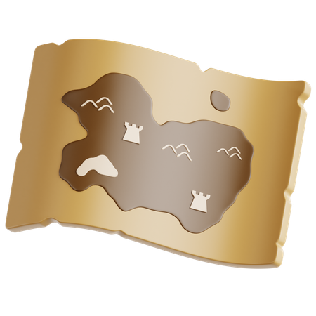 Medieval Map  3D Icon