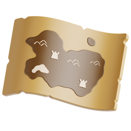 Medieval Map  3D Icon