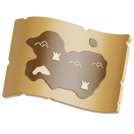 Medieval Map  3D Icon