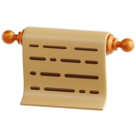 Medieval Scroll  3D Icon