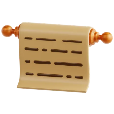Medieval Scroll  3D Icon