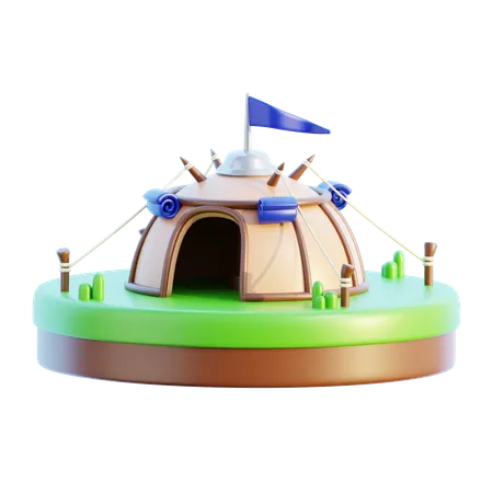 Medieval Tent 3 D Illustration 3D Icon