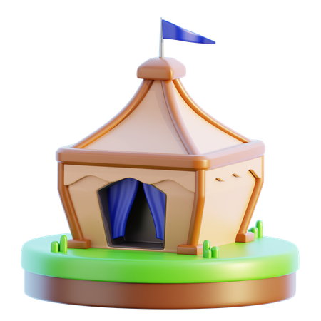 Medieval Tent  3D Icon