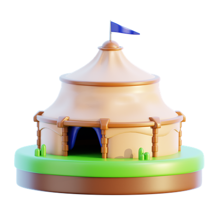 Medieval Tent  3D Icon