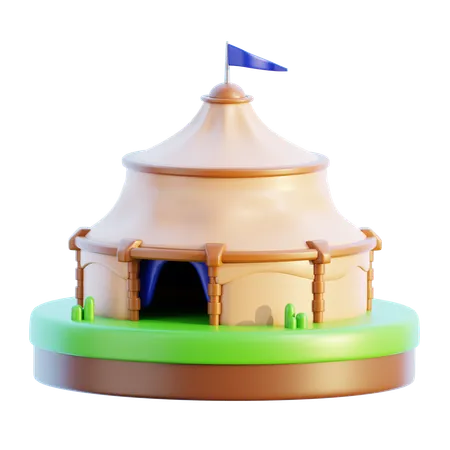 Medieval Tent  3D Icon