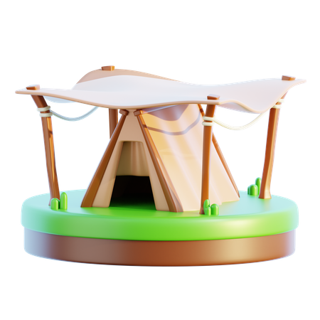 Medieval Tent  3D Icon