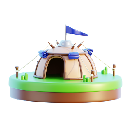 Medieval Tent  3D Icon