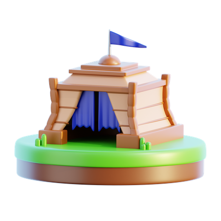 Medieval Tent  3D Icon