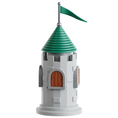 Medieval Tower  3D Icon