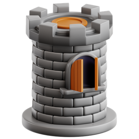 Medieval Tower  3D Icon