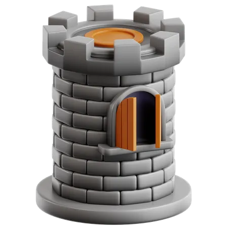 Medieval Tower  3D Icon