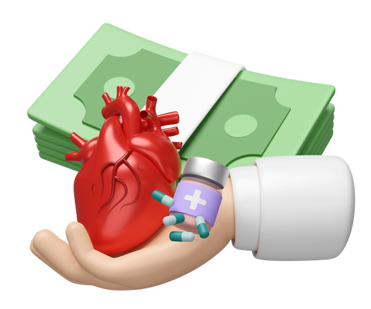 Medikamentenkosten  3D Icon