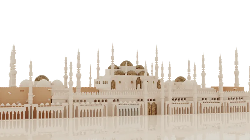 Medina Grand Mosque Illustration 3D Illustration
